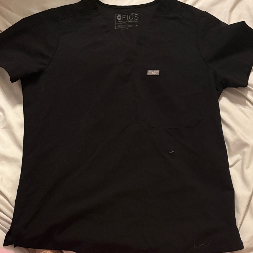 Figs Women's Black Short Sleeve top